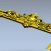 Венец кровати в стиле рококо - 3D модель STL для ЧПУ