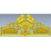 Baroque Headboard Crest - High-Relief STL 3D Model for CNC