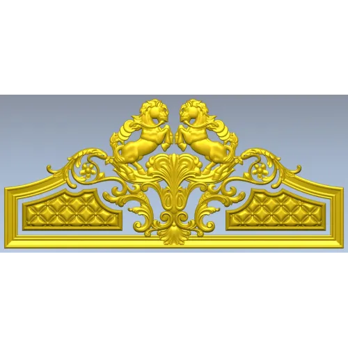 Baroque Headboard Crest - High-Relief STL 3D Model for CNC