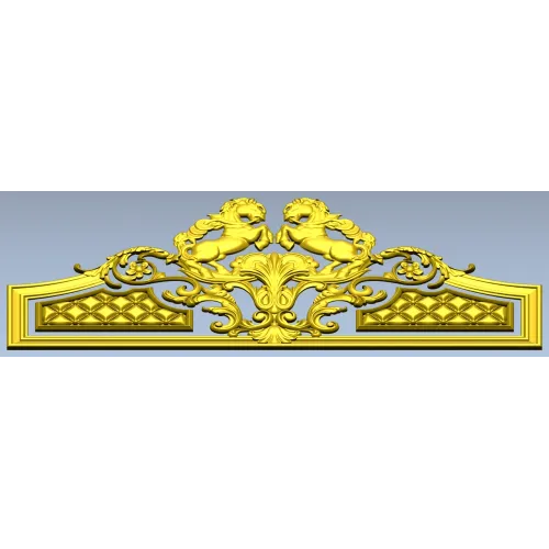 Baroque Headboard Crest - High-Relief STL 3D Model for CNC