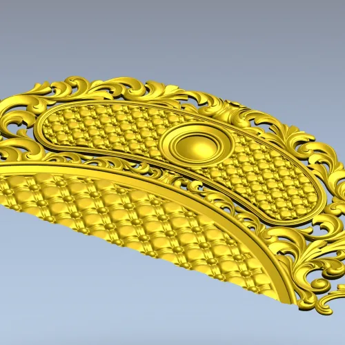 Флорентийский картуш - 3D модель STL для ЧПУ (декоративное изголовье)