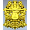 Резной гербовый картуш с львами - 3D модель STL для ЧПУ