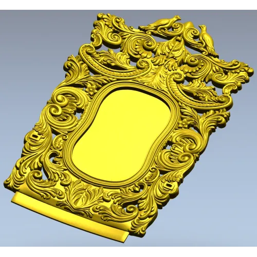 Рокайльная спинка с птицами - 3D модель STL для ЧПУ