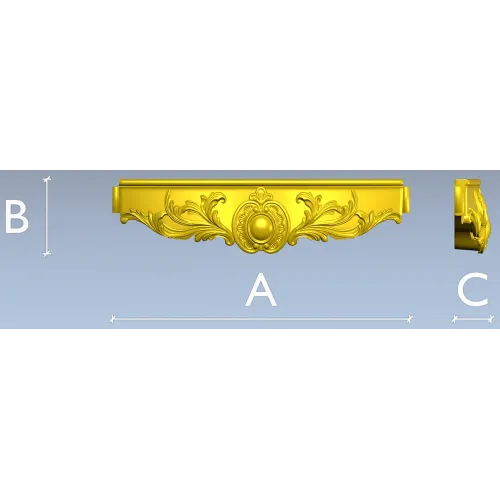 Царга с розеткой и акантовой резьбой - 3D модель STL для ЧПУ