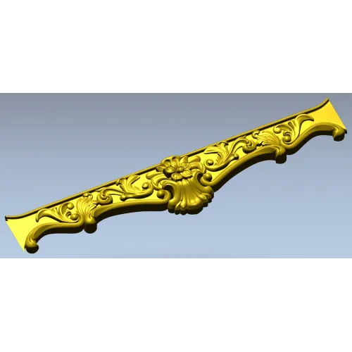 stl модель царги с растительным орнаментом - 3D модель для ЧПУ