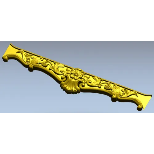 stl модель царги с растительным орнаментом - 3D модель для ЧПУ