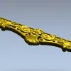 stl модель царги с растительным орнаментом - 3D модель для ЧПУ