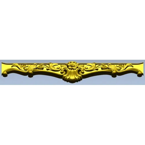 stl модель царги с растительным орнаментом - 3D модель для ЧПУ