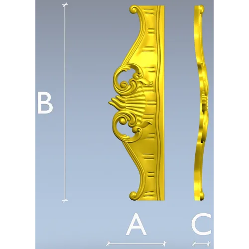Regal Shell Rocaille Stretcher - STL 3D model for CNC