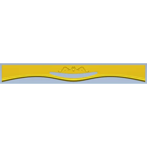 Classic Acanthus Wave Rail - STL 3D model for CNC