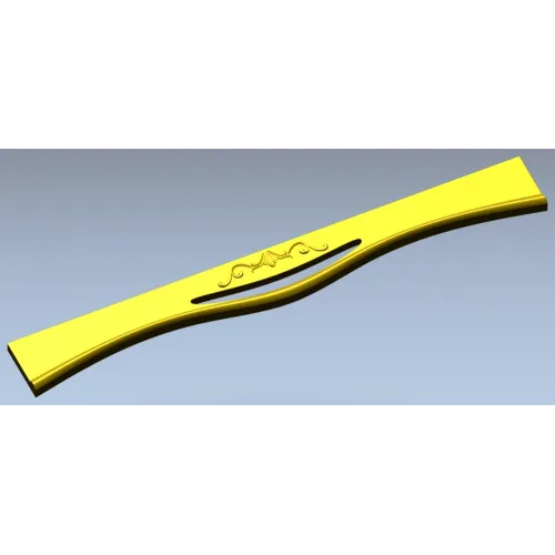 Classic Acanthus Wave Rail - STL 3D model for CNC