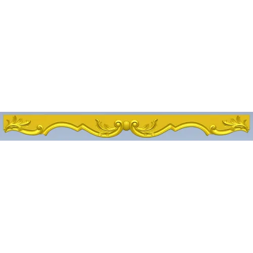 Acanthus Scroll Rail - Decorative STL 3D Model for CNC
