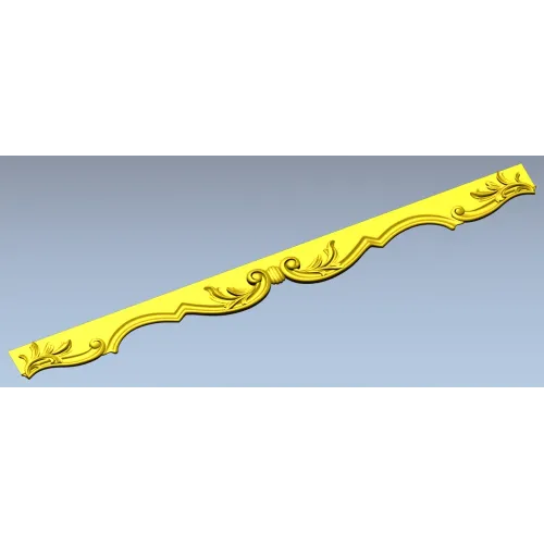 Acanthus Scroll Rail - Decorative STL 3D Model for CNC