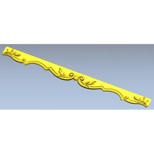 Acanthus Scroll Rail - Decorative STL 3D Model for CNC