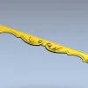 Acanthus Scroll Rail - Decorative STL 3D Model for CNC