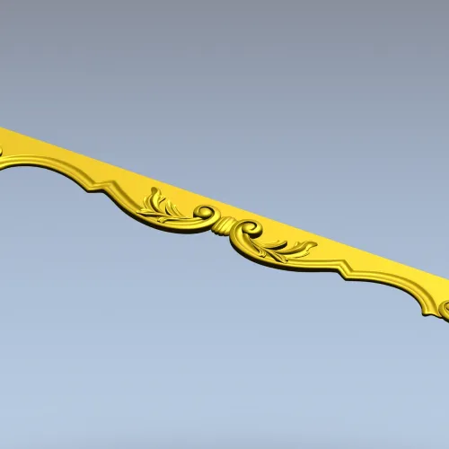 Acanthus Scroll Rail - Decorative STL 3D Model for CNC