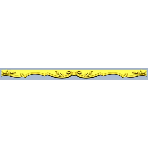 Acanthus Scroll Rail - Decorative STL 3D Model for CNC