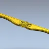 Царга с вензелем - 3D модель в формате STL для ЧПУ