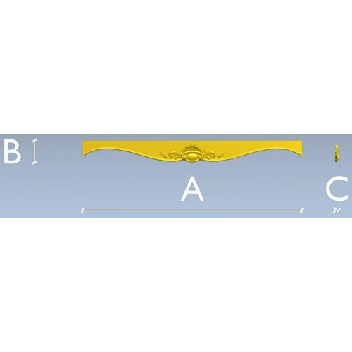Regal Cartouche Rail STL 3D Model for CNC