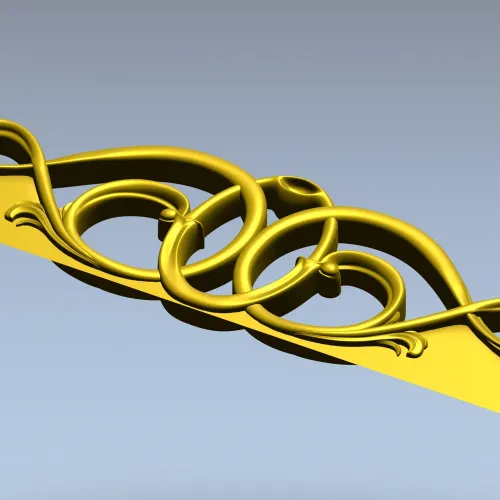 Regal Interlace ornamental frieze STL for CNC