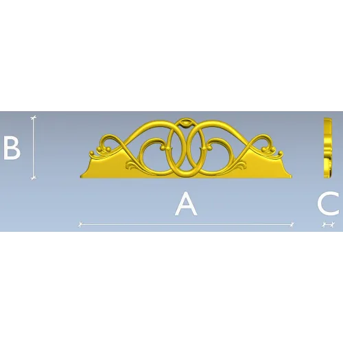Regal Interlace ornamental frieze STL for CNC