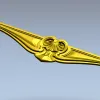 Rococo Shell Cartouche - STL 3D model for CNC milling