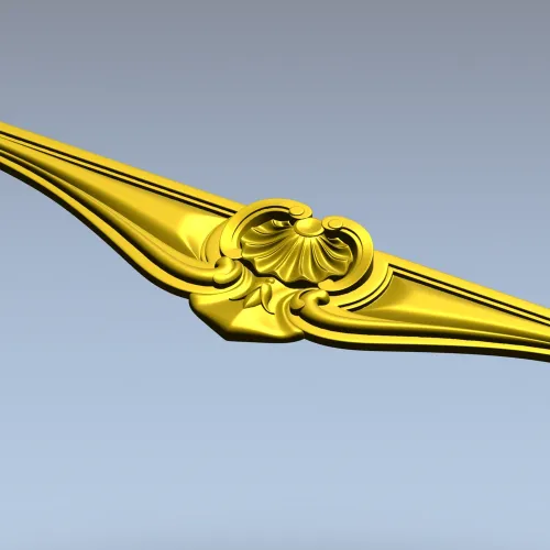 Rococo Shell Cartouche - STL 3D model for CNC milling