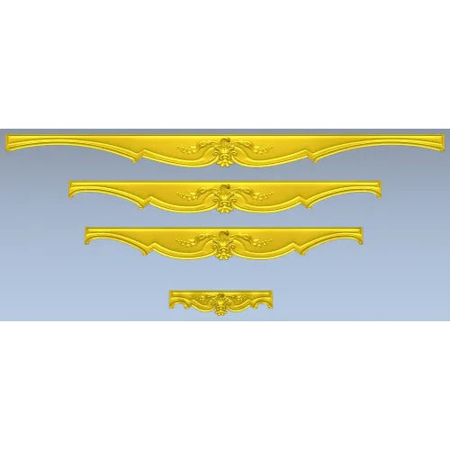 Rococo Stretcher Appliques - STL 3D Model for CNC