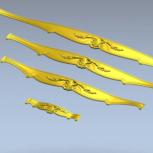 Rococo Stretcher Appliques - STL 3D Model for CNC