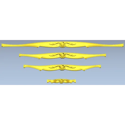 Rococo Stretcher Appliques - STL 3D Model for CNC