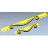 Волнообразная царга с завитками - 3D модель STL для ЧПУ