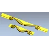 Волнообразная царга с завитками - 3D модель STL для ЧПУ