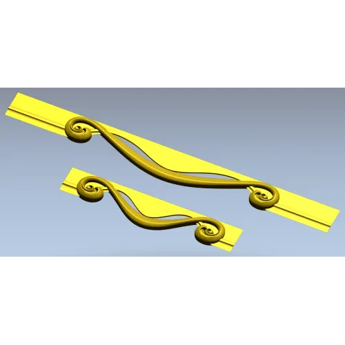 Волнообразная царга с завитками - 3D модель STL для ЧПУ