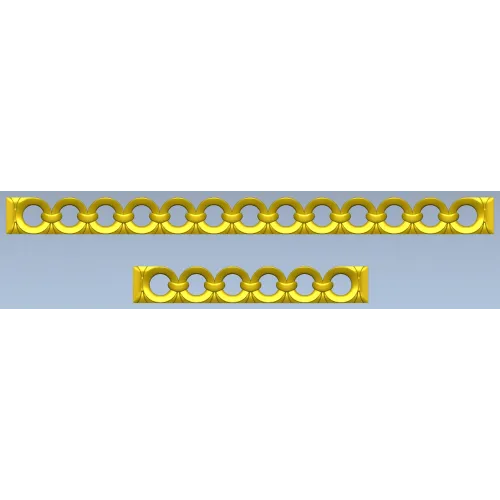 Carved Chain Frieze - STL 3D Model for CNC Decorative Borders