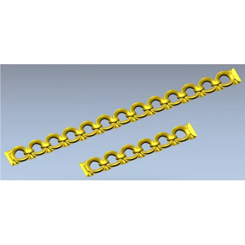 Carved Chain Frieze - STL 3D Model for CNC Decorative Borders
