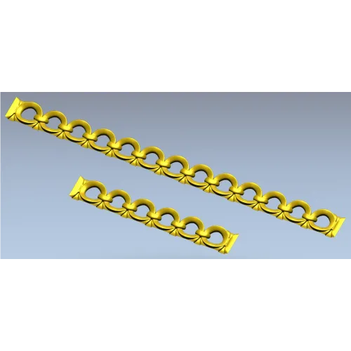Carved Chain Frieze - STL 3D Model for CNC Decorative Borders