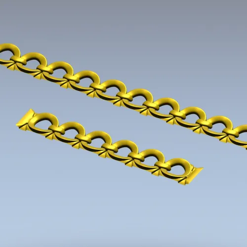 Carved Chain Frieze - STL 3D Model for CNC Decorative Borders