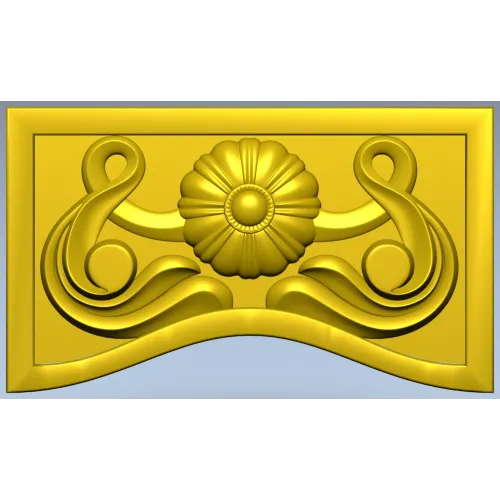 Царга с розеткой и волнообразным низом - STL для ЧПУ