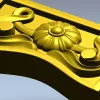 Царга с розеткой и волнообразным низом - STL для ЧПУ