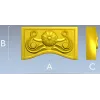 Царга с розеткой и волнообразным низом - STL для ЧПУ