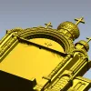 Киот с тремя куполами - 3D модель в формате STL для ЧПУ