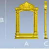 Киот с витой колонной и тимпаном - 3D модель STL для ЧПУ