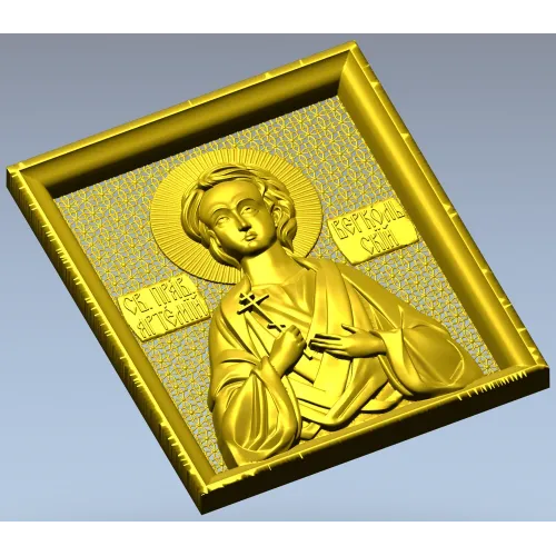 Икона Святой Артемий Веркольский - STL 3D модель для ЧПУ