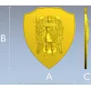 Archangel Michael shield - STL 3D model for CNC carving
