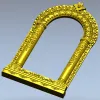 Киот арочный с растительным орнаментом - 3D STL для ЧПУ