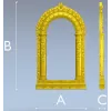 Киот арочный с растительным орнаментом - 3D STL для ЧПУ