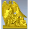 Ангел-хранитель у ясель - stl 3D модель для ЧПУ