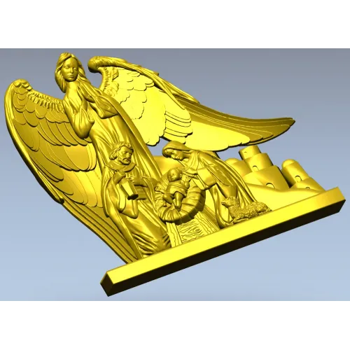 Ангел-хранитель у ясель - stl 3D модель для ЧПУ