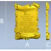 Панно "Свиток благословения" - 3D STL модель для ЧПУ