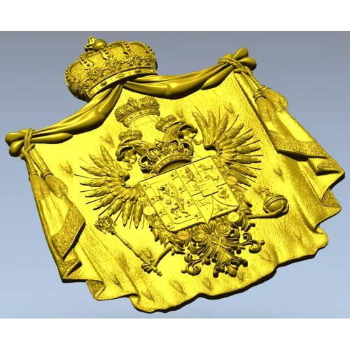 Царский герб в мантии - 3D модель STL для ЧПУ